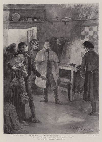 Een romance van een sigarettenmaker, in het Court Theatre door Henry Charles Seppings Wright