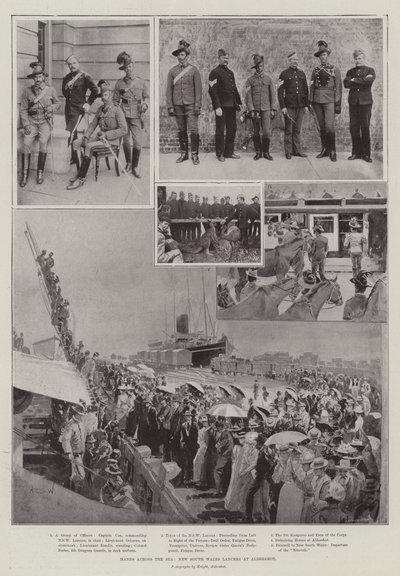Handen over de zee, New South Wales Lancers in Aldershot door Henry Charles Seppings Wright