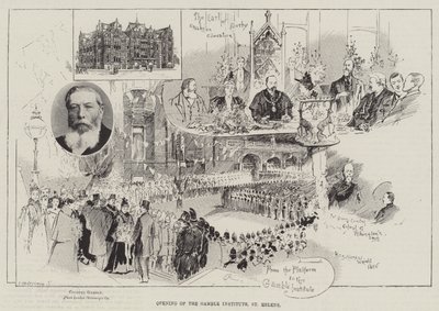 Opening van het Gamble Instituut, St. Helens door Henry Charles Seppings Wright