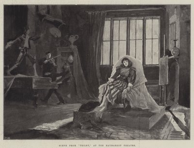 Scène uit Trilby, in het Haymarket Theatre door Henry Charles Seppings Wright