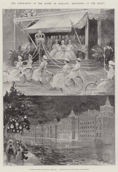De Kroning van de Koningin van Nederland, Vreugde in Den Haag door Henry Charles Seppings Wright