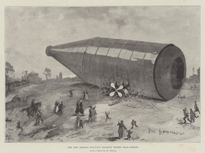 De Nieuwe Duitse Militaire Ballon getest nabij Berlijn door Henry Charles Seppings Wright