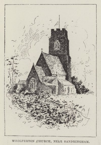 Woolferton Kerk, nabij Sandringham door Henry Charles Seppings Wright