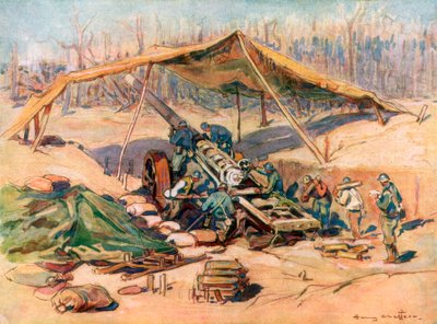 Franse artilleriepositie, Frankrijk door Henry Cheffer