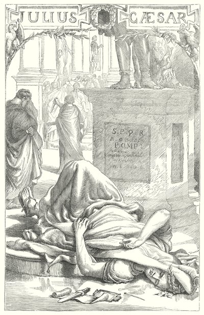Julius Caesar (gravure) door Henry Courtney (after) Selous