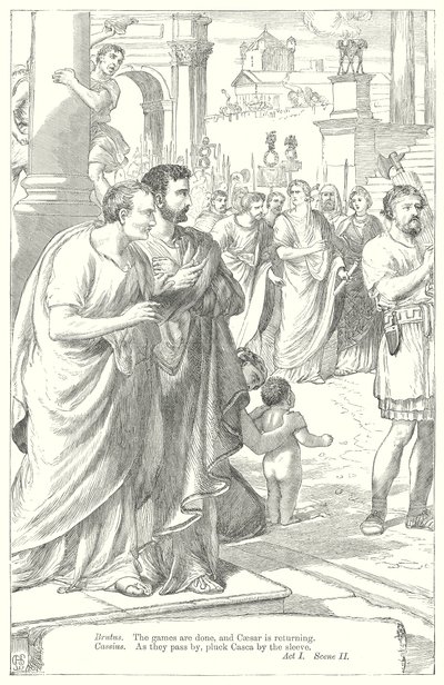 Julius Caesar (gravure) door Henry Courtney (after) Selous