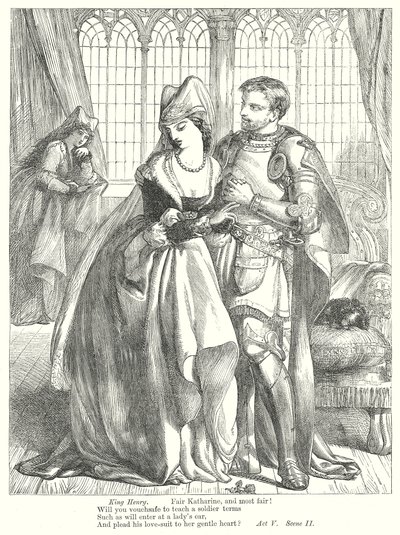 Koning Hendrik V (gravure) door Henry Courtney (after) Selous