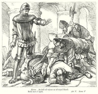 Koning Richard II (gravure) door Henry Courtney (after) Selous