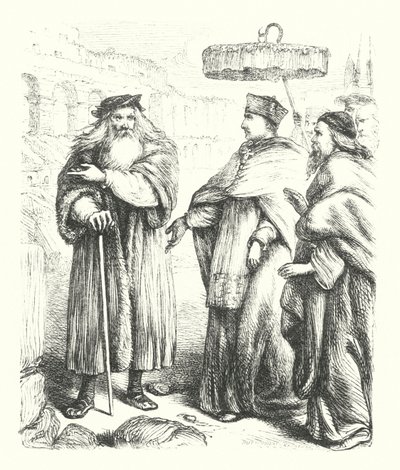 Michelangelo in het Colosseum door Henry Courtney (after) Selous