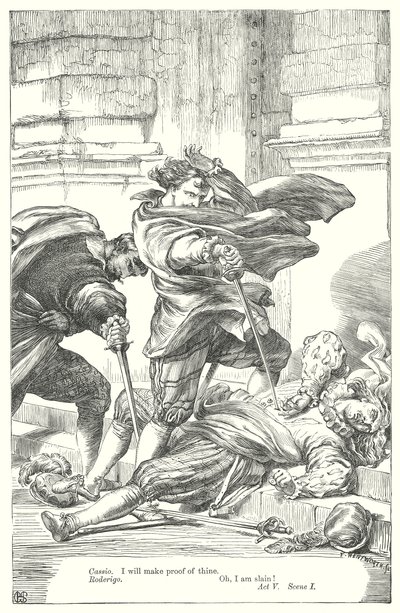 Othello (gravure) door Henry Courtney (after) Selous