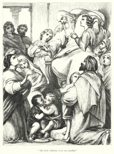 De Apostel Johannes door Henry Courtney (after) Selous