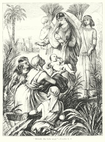 De vondst van Mozes door Henry Courtney (after) Selous