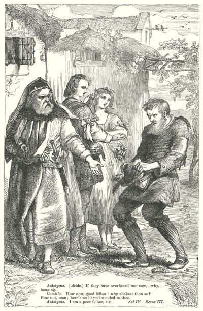 Het verhaal van de winter (gravure) door Henry Courtney (after) Selous