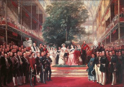 Koningin Victoria opent de Grote Expositie in Hyde Park door Henry Courtney Selous