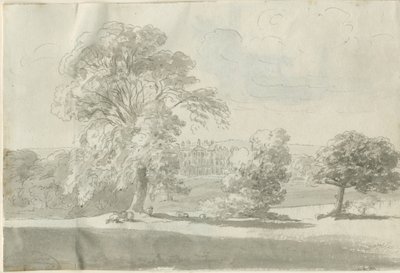 Shenstone - Little Aston Hall: pen en wassing tekening, nd [1788-1855] door Henry Curzon Allport