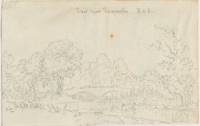 Tamworth - Brug: pentekening door Henry Curzon Allport