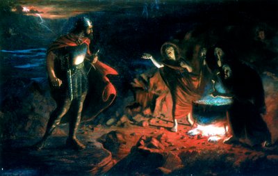 Macbeth en de Heksen, eind 19e eeuw door Henry Daniel Chadwick