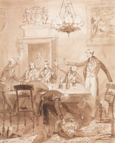 Het leven van een edelman: scène de tweede - het eerste feest door Henry Dawe