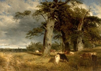 Landschap in de Dukeries, Nottinghamshire, 1850 door Henry Dawson