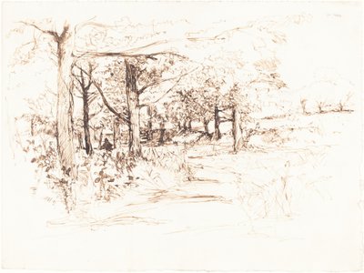 Landschap met een Boomrijke Laan door Henry Eddowes Keene