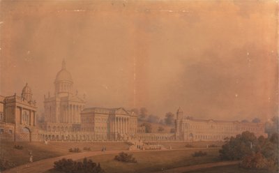 Uitzicht op Prior Park door Henry Edmund Goodridge