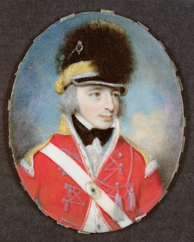 Miniatuur van een onbekende officier, c.1797 door Henry Edridge