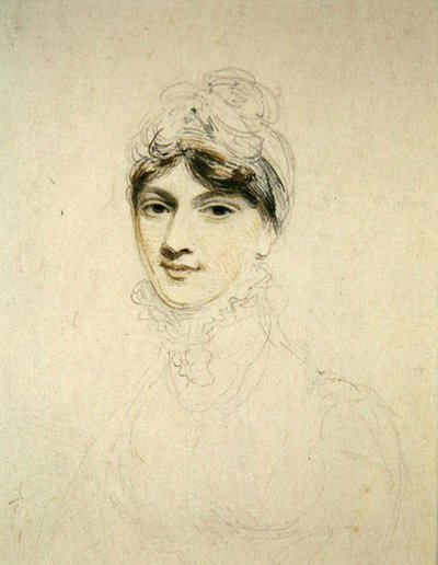Portret van een jonge dame door Henry Edridge
