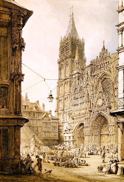 Kathedraal van Rouen, Westgevel door Henry Edridge