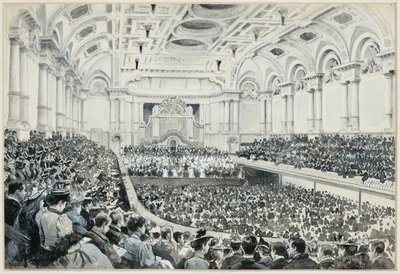 Free Trade Hall, Interieur, Oratorium Nacht door Henry Edward Tidmarsh