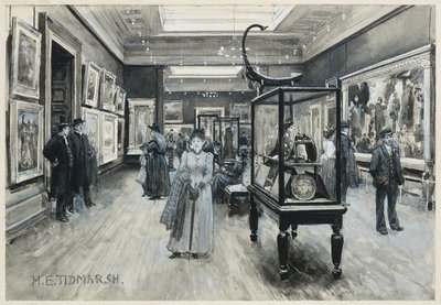 Interieur van de kunstgalerij door Henry Edward Tidmarsh