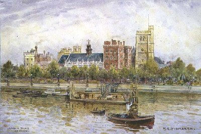 Lambeth Palace en Kerk door Henry Edward Tidmarsh
