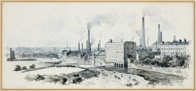 Lower Broughton vanaf de Crescent, Salford door Henry Edward Tidmarsh