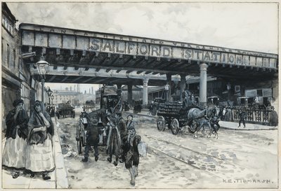 Salford Treinstation, New Bailey Street door Henry Edward Tidmarsh
