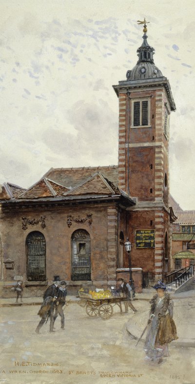 St Benets, Pauls Wharf, Queen Victoria Street door Henry Edward Tidmarsh