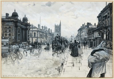 De synagoge van de Joden en Cheetham Town Hall door Henry Edward Tidmarsh