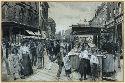 De oude markt door Henry Edward Tidmarsh