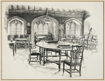 De Leeszaal, Chetham College door Henry Edward Tidmarsh