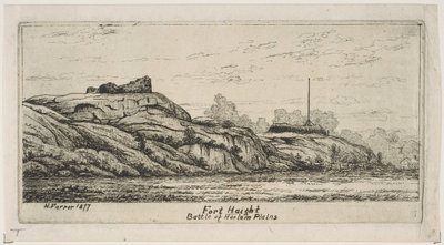 Fort Haight Slag om Harlem Plains uit Scènes van Oud New York, 1877 door Henry Farrer