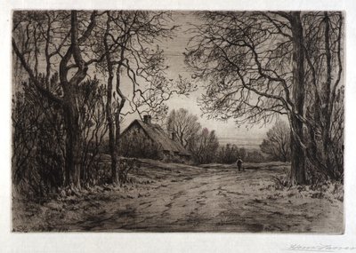Winteravond door Henry Farrer