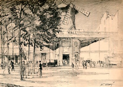 Le Moulin Rouge Dood is Pierrots kaars, ca. 1927 door Henry Franks Waring