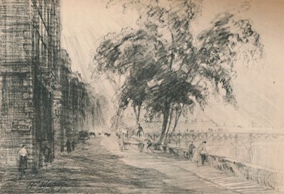 Van alle straten van Parijs is de Seine de meest interessante, c1927 door Henry Franks Waring