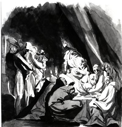 Dood van Kardinaal Beaufort, illustratie uit Shakespeare