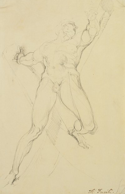Haman, naar Michelangelo door Johann Heinrich Füssli
