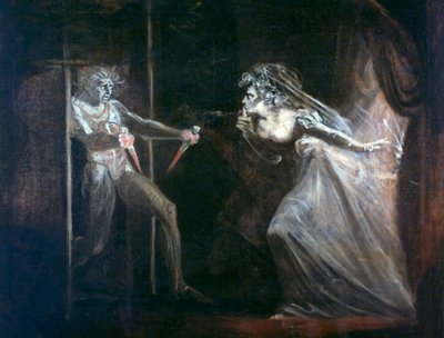 Lady Macbeth grijpt de dolken, tentoongesteld 1812 door Johann Heinrich Füssli