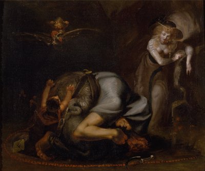 Scène van heksen, uit The Masque of Queens van Ben Jonson door Johann Heinrich Füssli