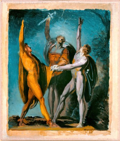 Schets voor Eed op de Rütli, Vrouwelijke Figuur (verso) door Johann Heinrich Füssli