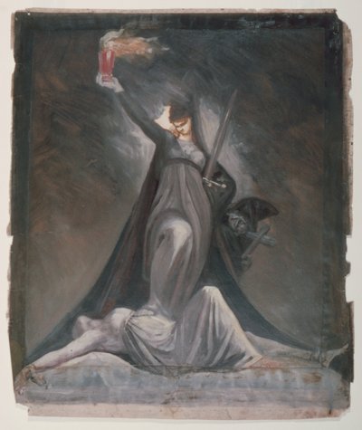 Studie voor Inquisitie, Illustratie bij Columbiad door Johann Heinrich Füssli