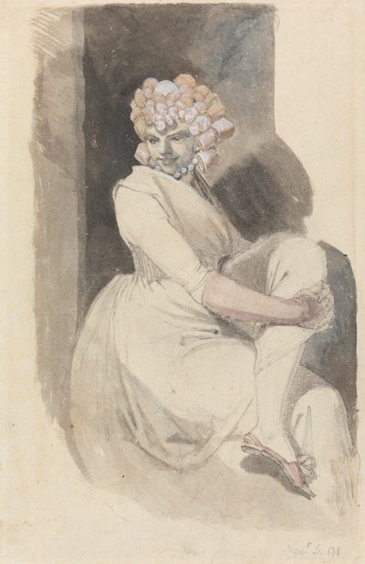 Studie van een Zittende Vrouw door Johann Heinrich Füssli