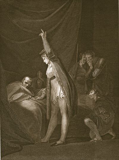 De Dood van Kardinaal Beaufort, gegraveerd door W. Bromley, illustratie uit David Hume