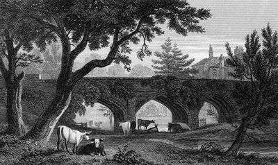 Eltham Bridge, Kent, gegraveerd door Henry Adlard, 1832 door Henry Gastineau